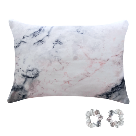 Queen Satin Pillowcase - Pastel Marble