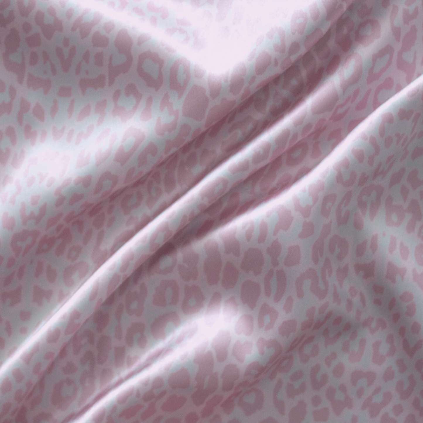Queen Satin Pillowcase, 2 Pack - Pink Leopard